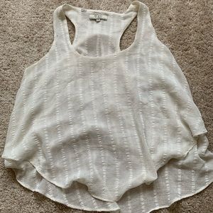 Sheer flowy crop top